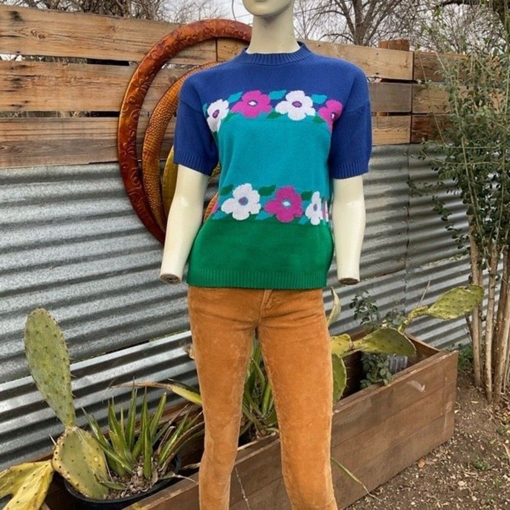 80’s Flower Power Sweater
